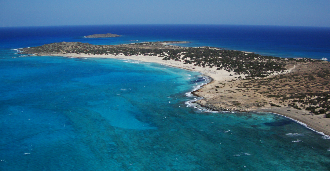 Helicopter over Greek Islands